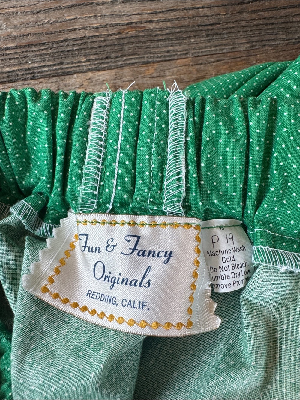 Fun & Fancy Creations green Polk a dot western rodeo square dance full skirt S - Picture 5 of 7